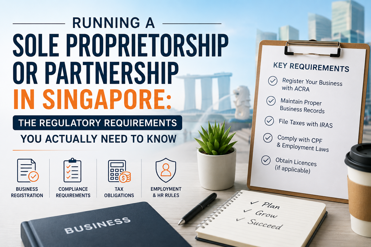 Running a Sole Proprietorship or Partnership in Singapore: The Regulatory Requirements You Actually Need to Know